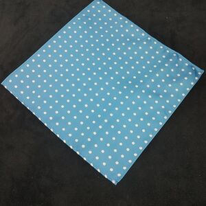 ALLURE MEN'S MULTI-DOT POCKET SQUARE BLUE ICE.